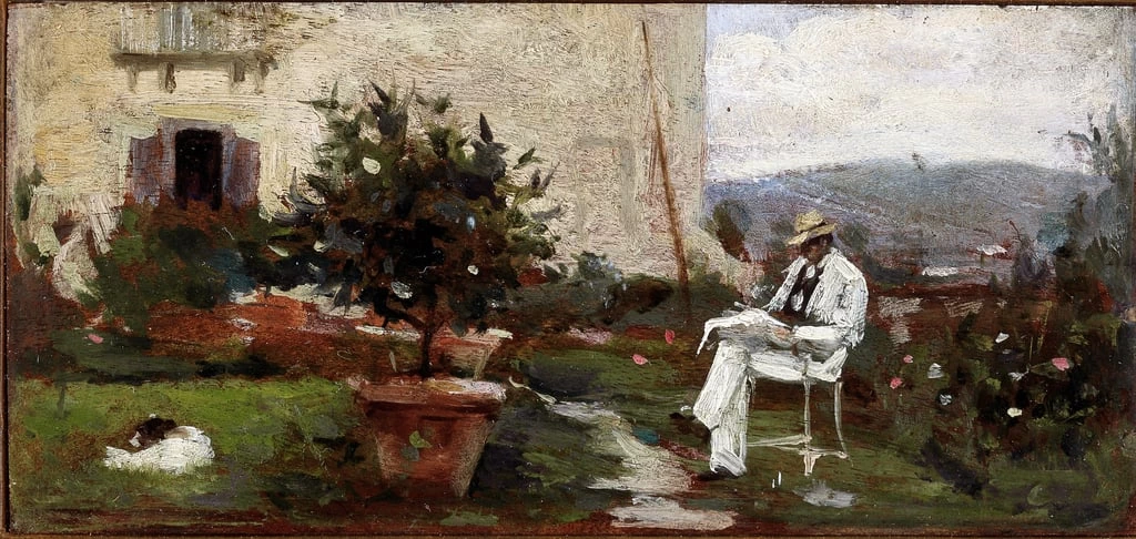 130-Luigi Tommasi in giardino-1884 